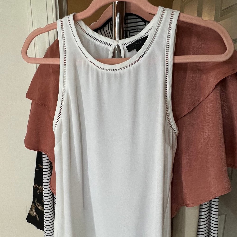 JCREW White Tank Work Blouse